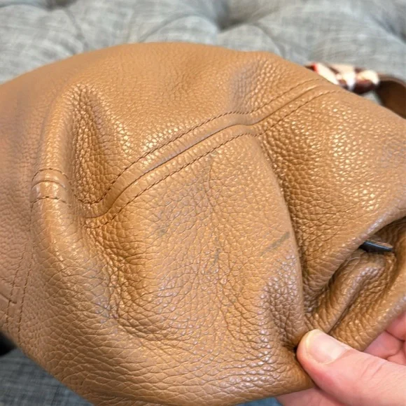 Michael Kors Bag Fulton Large Brown Pebbled Leather Logo Strap Shoulder Bag - Picture 17 of 17